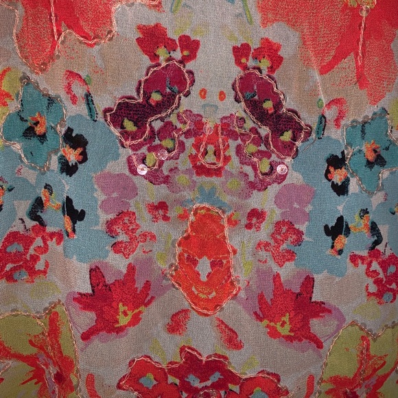 “HAPPY DAZE” 🌸🌞 Multi-Color Floral Shirt - Picture 4 of 5